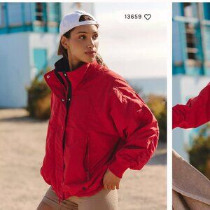 Free People Field Tripper Jacket in Cranberry Combo NWOT